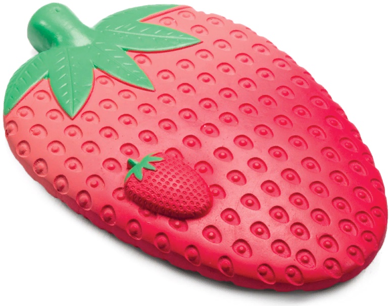 Игрушка для собак из латекса "Клубника", 105мм