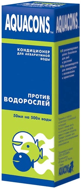 AQUACONS кондиционер д/воды "Против водорослей" 50мл