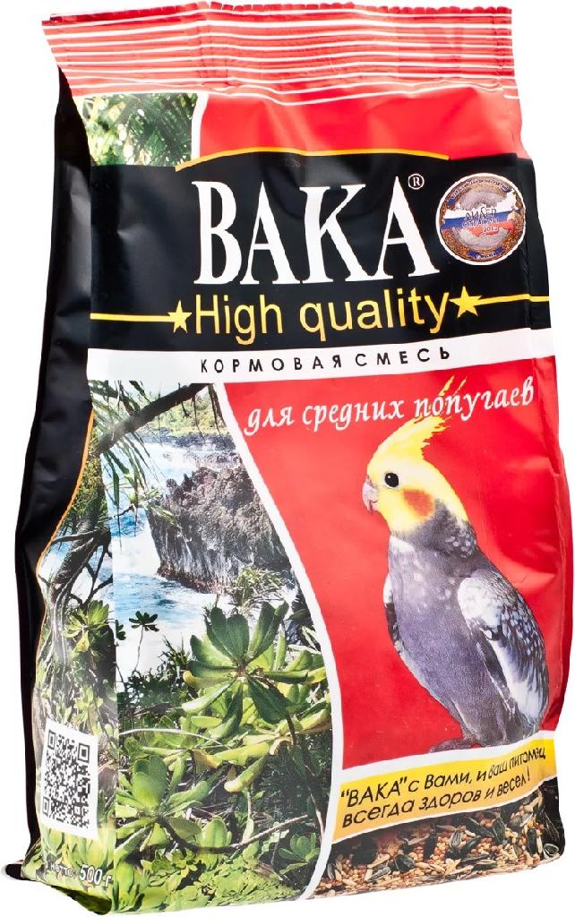 Вака High Quality Корм для средних попугаев 500г