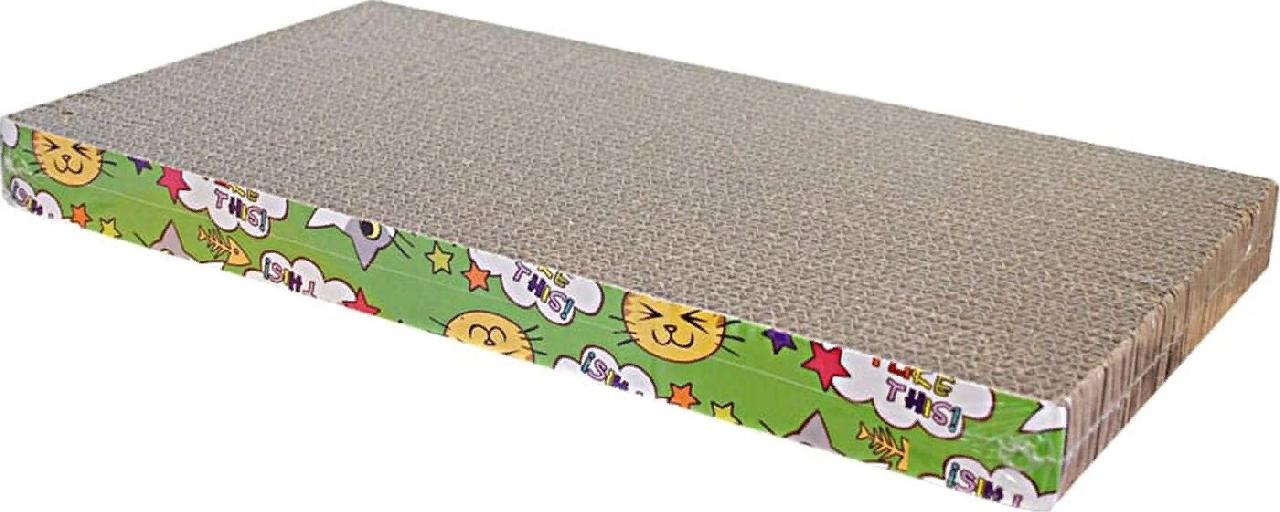 Когтеточка д/кошек прямоуг., большая, гофрокартон, с кошачьей мятой 45,7х25х3,8см Уют