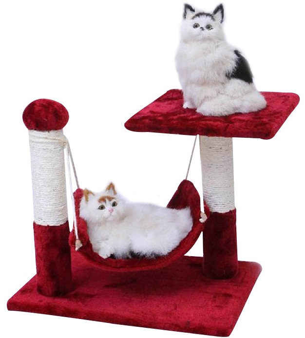 Когтеточка с гамаком и подставкой 45*30*40см