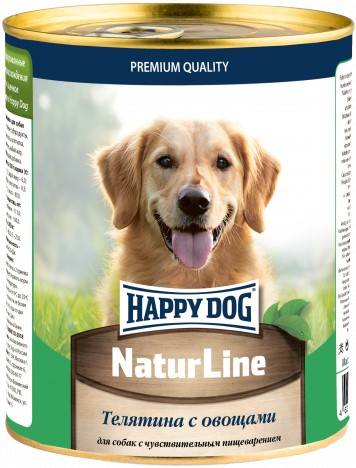 Хэппи Дог Natur Line конс.д/с Телятина с овощами 0,97кг