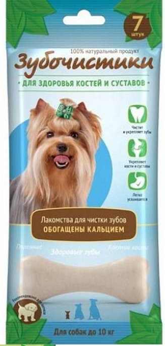 Зубочистики Кальциевые для собак мелких пород, 7шт 60г