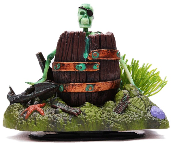 Декор-распылитель движущийся,серия Люкс "Скелет в бочке"