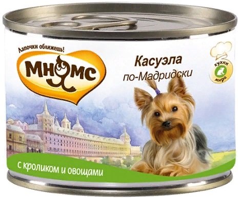 Мнямс паштет из кролика с овощами Касуэла по-Мадридски 200г