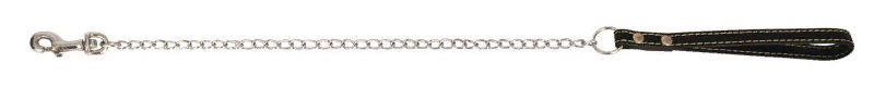 Поводок-цепь SHL3511 с кожаной ручкой, 3,5*1100мм