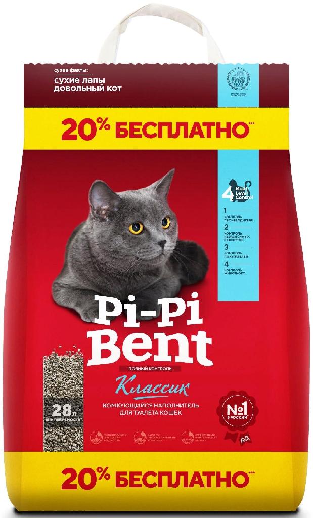 Наполнитель Pi-Pi-Bent Классик комкующийся д/кошек 10+2кг