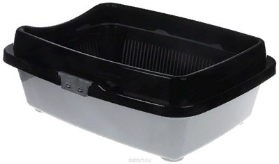 Туалет Дуня Догуш Экстра 238 для кошек с сеткой и бортом 49,5х36х16,7см