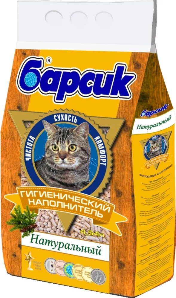 Наполнитель Барсик натуральный 4,54л