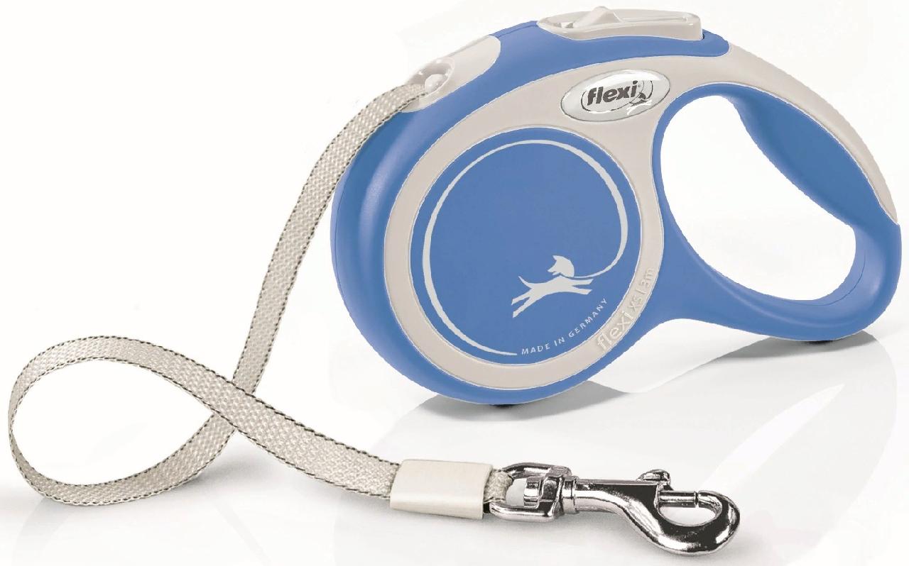 Рулетка FLEXI NEW COMFORT XS ремень 3м до 12кг, синий