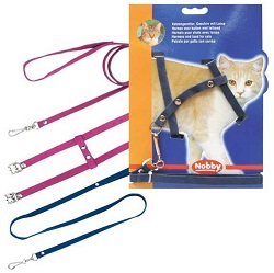 Шлейка д/кошек ВЕЛЮР АССОРТИ