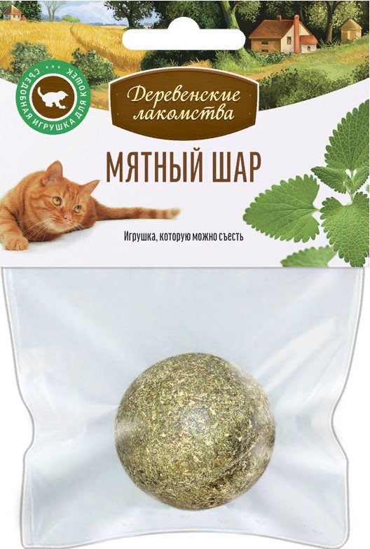 Деревенские лак-ва д/кошек Мятный шар 22г