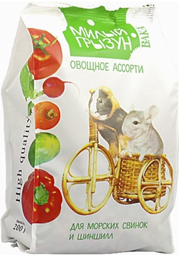 Вака High Quality "Милый грызун" Овощное ассорти для шиншилл и морских свинок 200г