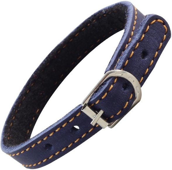 Ошейник кожаный на синтепоне, 12мм*300мм