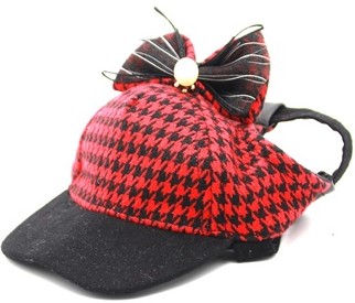 Кепка для собак красн/черн