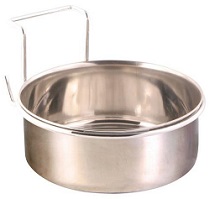 Миска для птиц с крепежом, металл. Ф 12 см 0,6 л