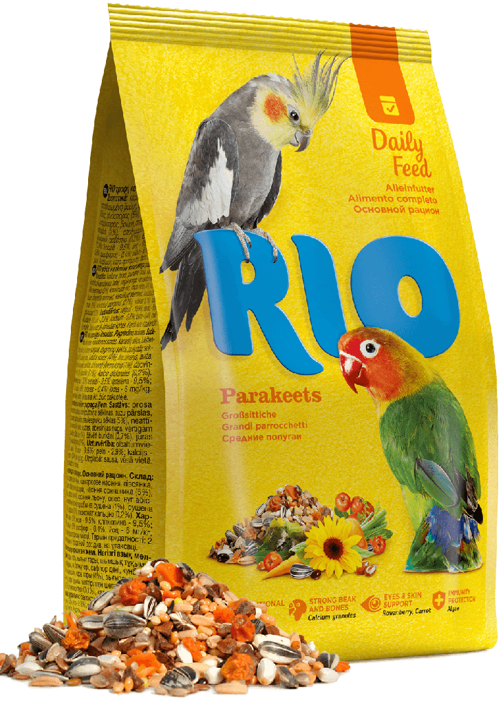 РИО Корм для средних попугаев основной 1кг