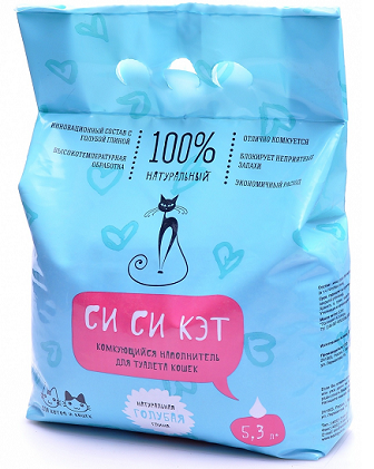 Наполнитель СИ СИ Кэт Комкующийся 5,3л 3,3кг