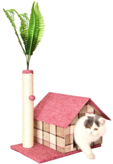 Домик с когтеточкой 48*32,5*51см