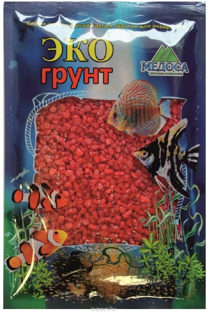 Цветная мраморная крошка 2-5мм КРАСНАЯ (блестящая) 1кг