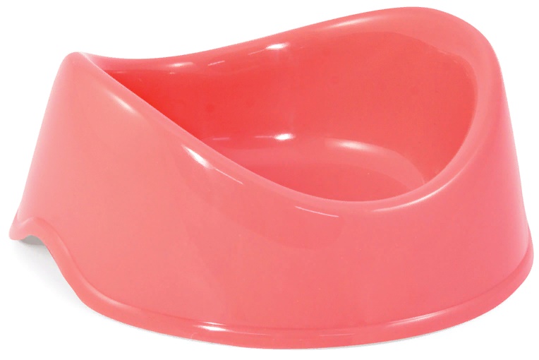 Миска пластиковая "Бисквит", коралловая, 0,15л