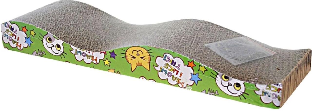 Когтеточка д/кошек в форме волны, гофрокартон 13х5х45см Уют