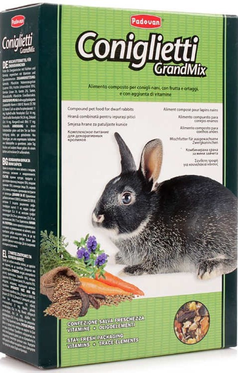 PADOVAN Grandmix Coniglietti Основной корм д/кроликов 850г