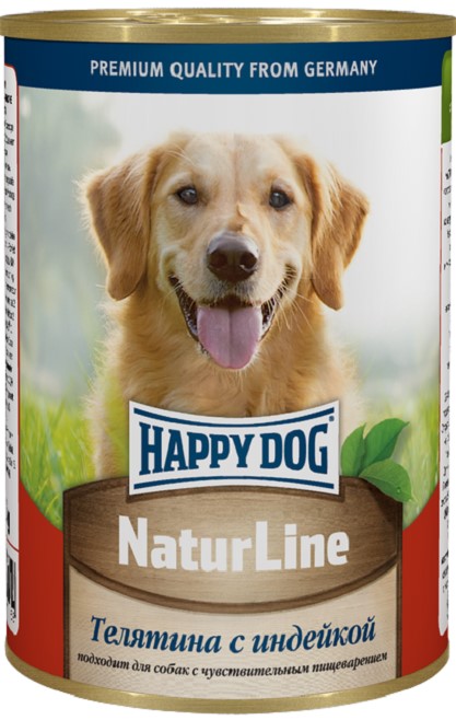 Хэппи Дог д/с Телятина/Индейка 410г