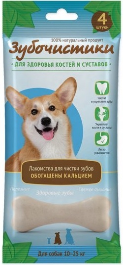 Зубочистики Кальциевые для собак средних пород, 4шт 90г