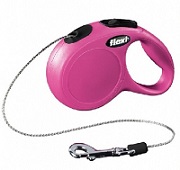 Рулетка FLEXI "NEW CLASSIC" S трос 5 м 12 кг; розовый