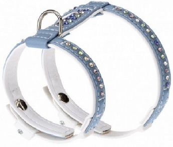 Шлейка LUX P XS бирюзово-белая