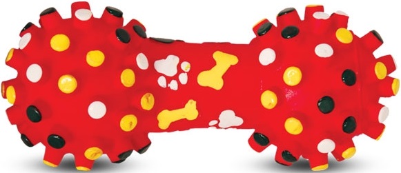 Игрушка для собак из винила "Гантель с шипами", 165мм