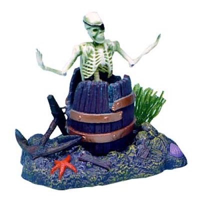 Декор-распылитель движущийся,серия Люкс "Скелет в бочке"