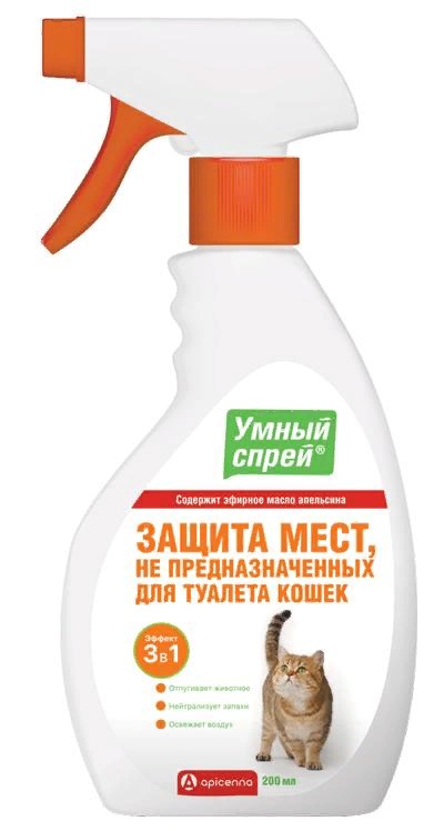 Умный спрей Защита мест не предназ. д/туалета кошек 200мл