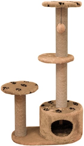 Домик-когтеточка "Джут 95" круглый 3-х уровневый 112х65х36см