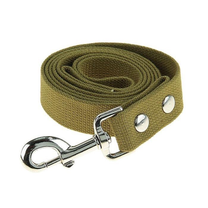Повод брезентовый плотный 20мм*2,5м импортный карабин "Cotton"