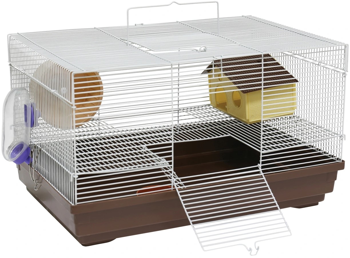 Клетка для грызунов 2-этажная, укомплектованная 47*30*27см