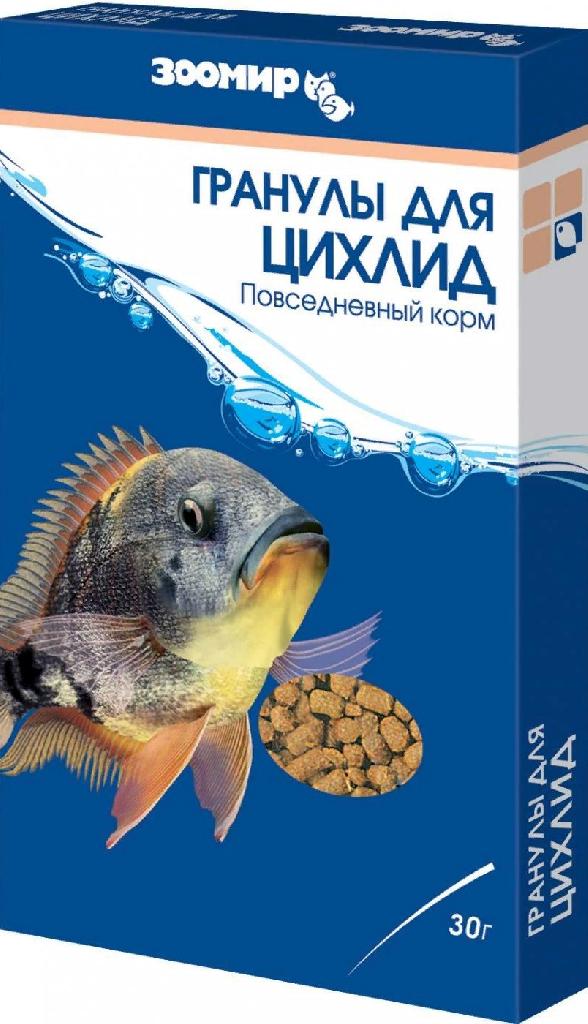 ЗООМИР "Гранулы для цихлид" плавающие гранулы 30г