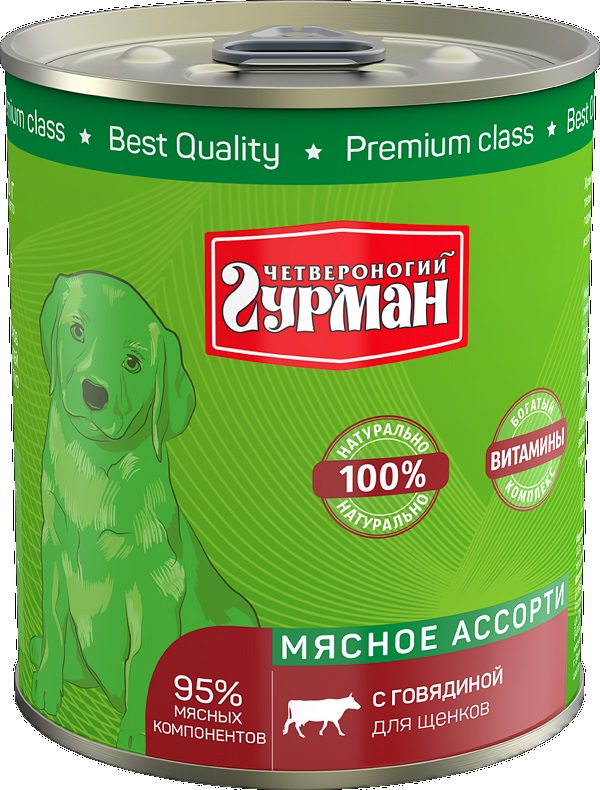 ЧГ Мясное ассорти для щенков с Говядиной 340г