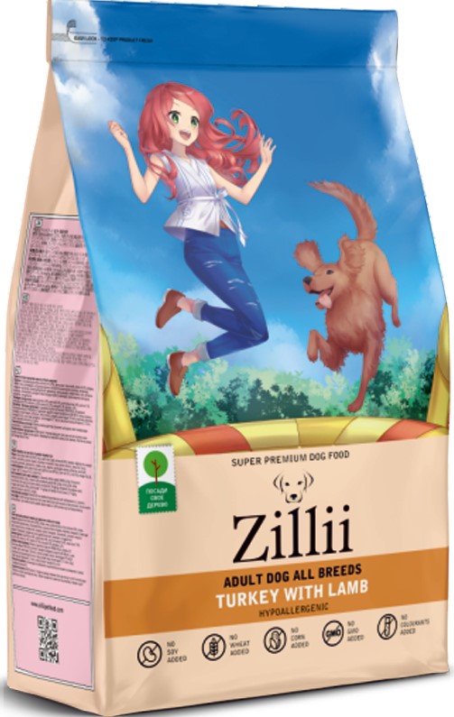ZILLII Adult Dog корм для собак Индейка с Ягнёнком