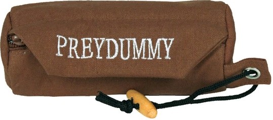 Аппорт "PREYDUMMY" на молнии 5,8х14,5см, парусина, коричневый