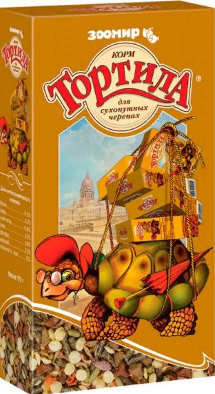 ЗООМИР ТОРТИЛА - корм для сухопутных черепах 170г