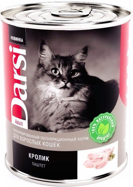 DARSI Консервы для кошек "Кролик", 340г