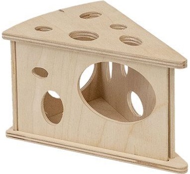 Домик д/мелк грызунов ЕСО модель "Сыр маленький" деревянный 15*10*9см