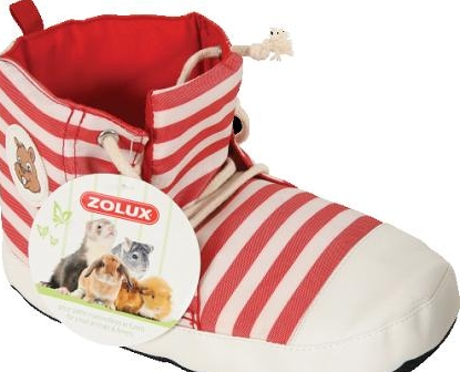 Золюкс Лежанка-тапок для хорька, 16 см, красная