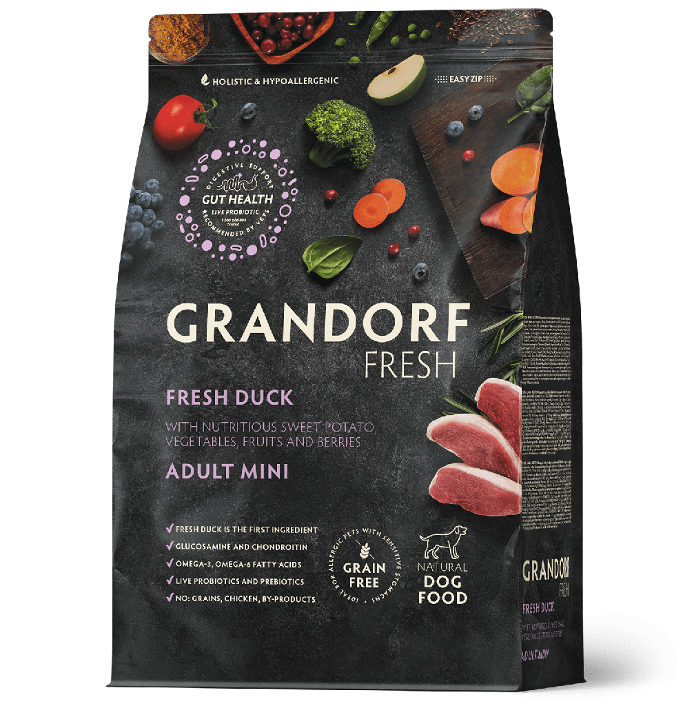 GRANDORF Fresh Dog Adult MINI Duck&Sweet Potato Свежее мясо утки с бататом для собак мелких пород