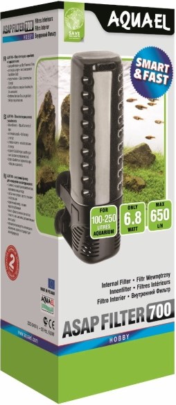Фильтр внутренний AQUAEL ASAP 700, 6,8w, 700л/ч, 150-250л