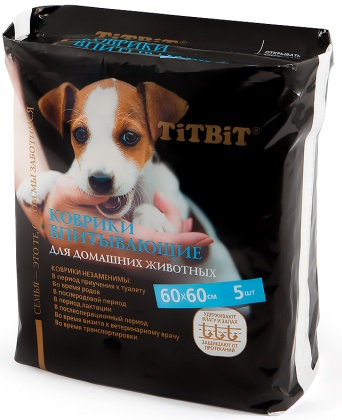 Коврики впитывающие для ухода за домашними животными 60х60см (5шт)