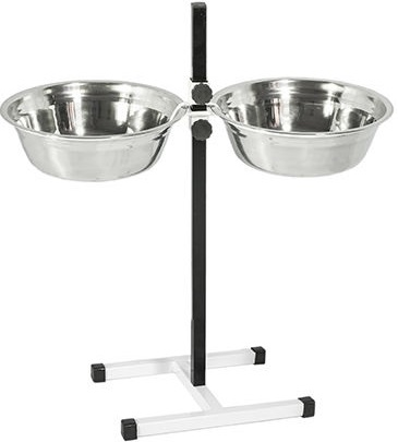 Кормушка "Домино" 50см, 2*1,5л. D22см, миска цилиндр. металл, разборная в коробке (ТМ "ECO")