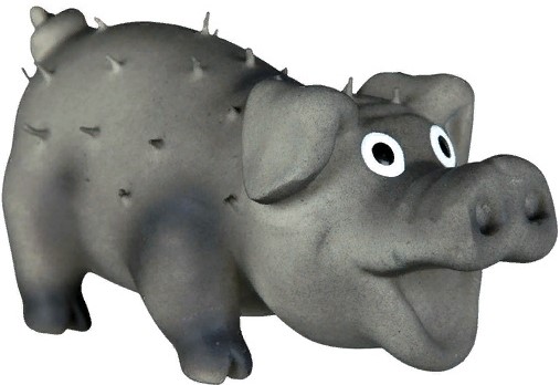 Игрушка для собак "Свинка с щетиной", 10см., латекс.